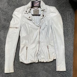 Muuba concrete grey leather motorcycle jacket Used